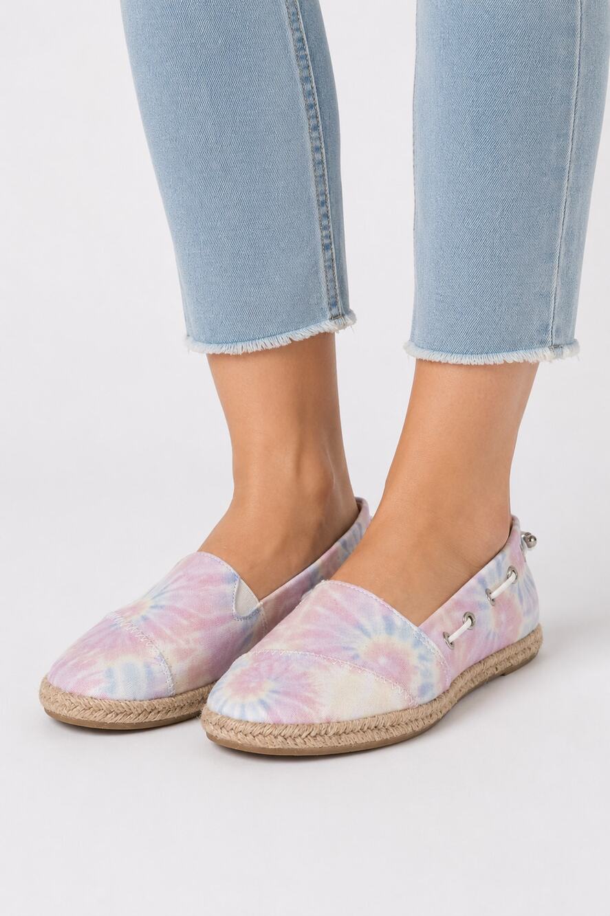 Nautica Pastel Tie Dye Rudder Espadrille Flats Slip On Womens Size 8 Shoe New